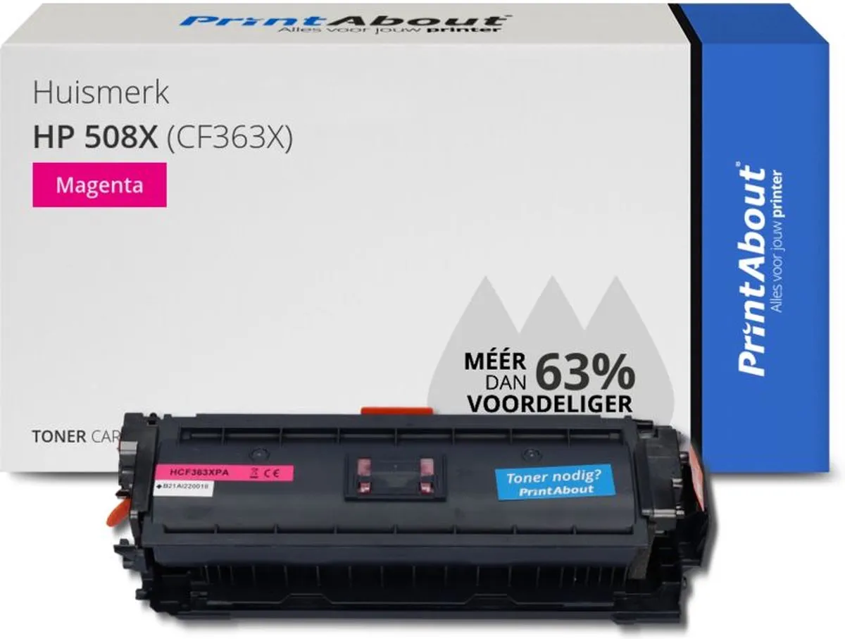 PrintAbout Huismerk HP 508X Toner Magenta CF363X - 11.000 Stuks