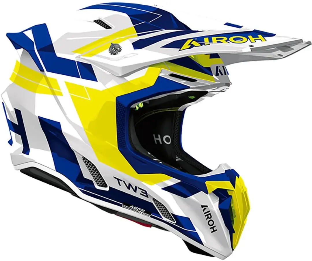 Airoh Twist 3 Dynasty Motocrosshelm - XL - Geel/Wit/Blauw - afbeelding 3 van 6