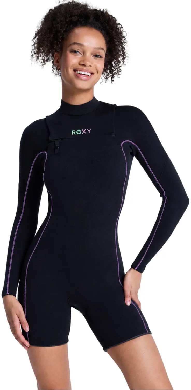 2026 Roxy Dames Elite Xtra Stretch 2mm Borst Ritssluiting Lange Mouwen