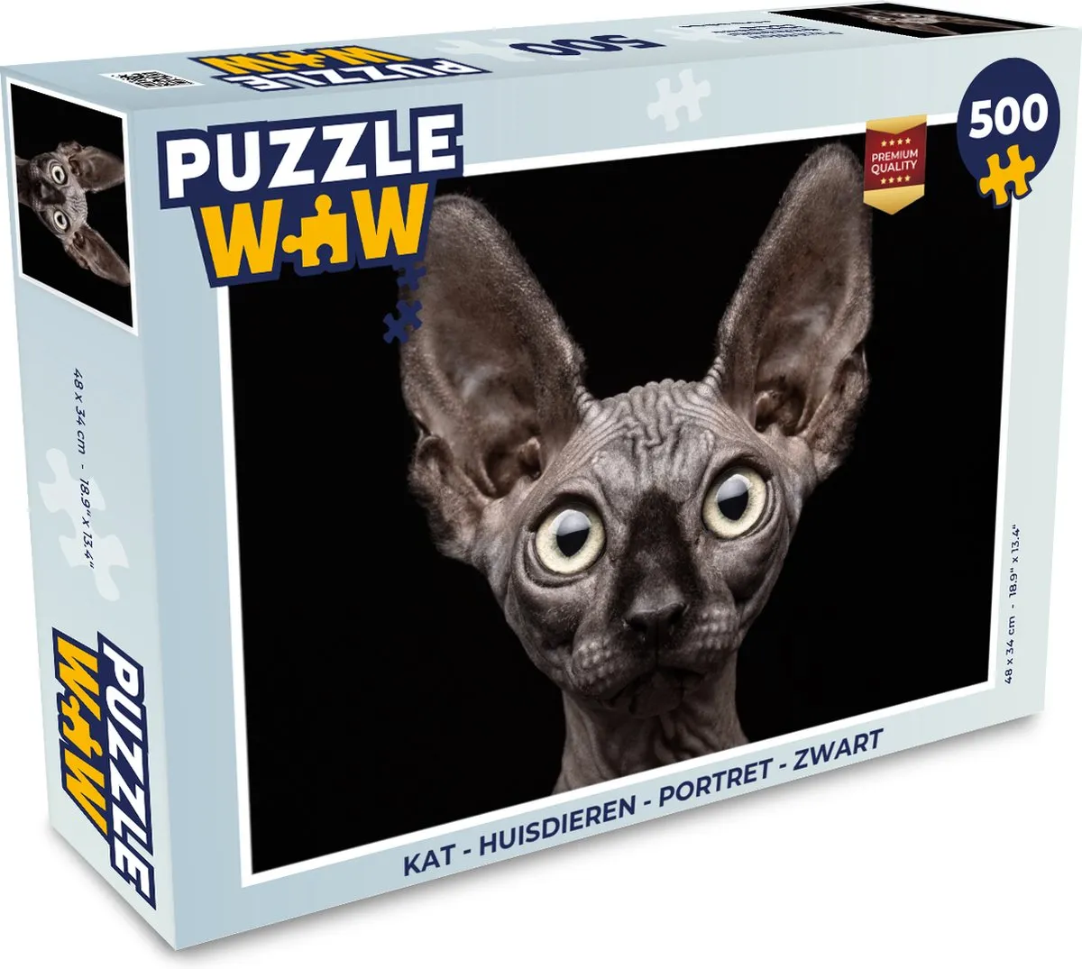 PuzzleWow Huisdieren Portret Legpuzzel 500 Stuks - Multicolor