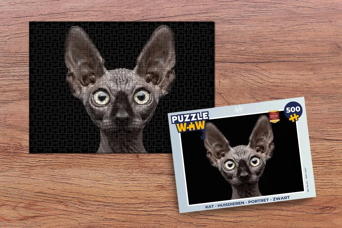 PuzzleWow Huisdieren Portret Legpuzzel 500 Stuks - Multicolor