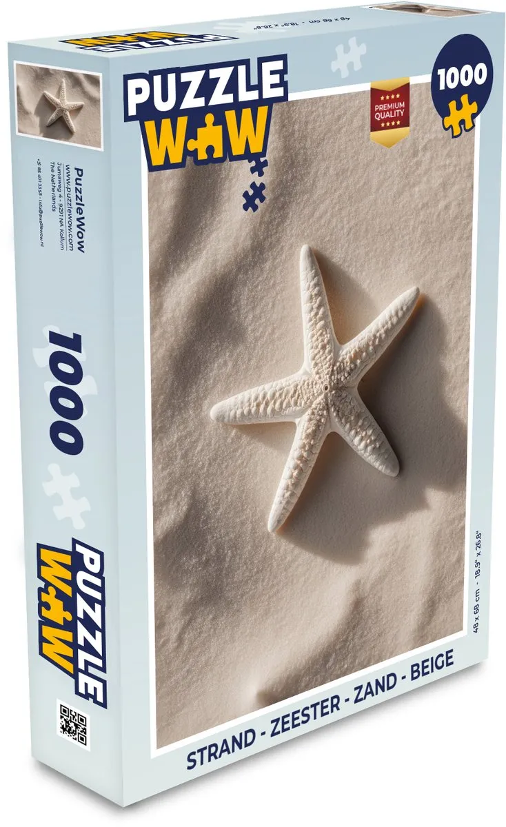 PuzzleWow Strand Zeester Legpuzzel 1000 Stuks