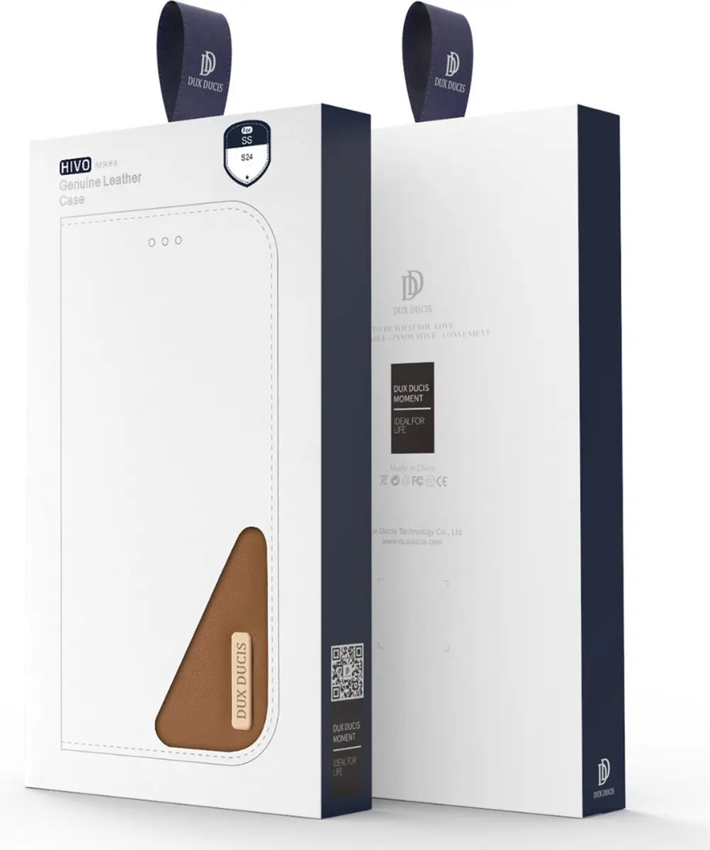 Dux Ducis Hivo Series Telefoonhoesje S24 Ultra - 2 Pasjes - Bruin - afbeelding 2 van 6