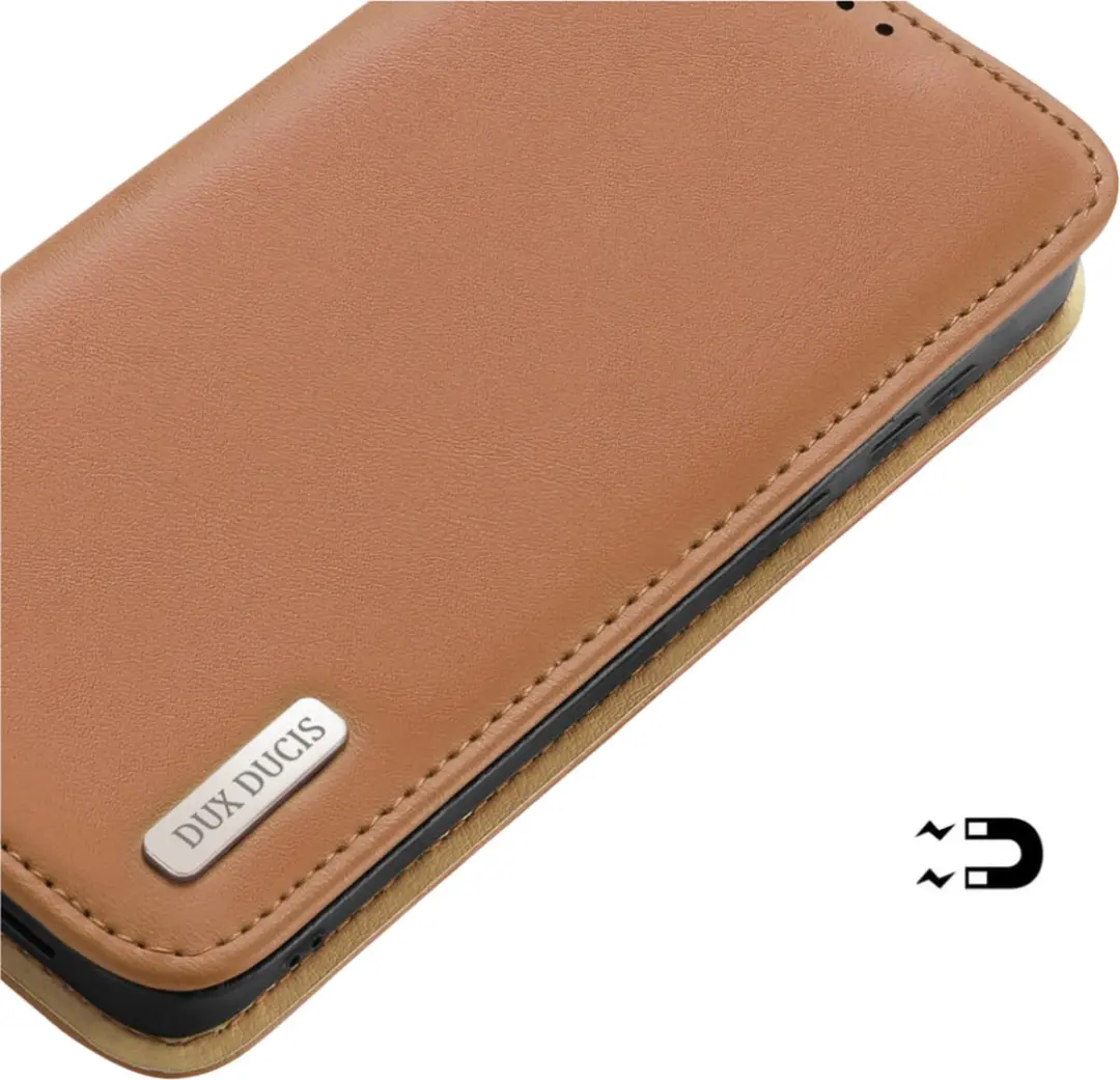 Dux Ducis Hivo Series Telefoonhoesje S24 Ultra - 2 Pasjes - Bruin - afbeelding 4 van 6