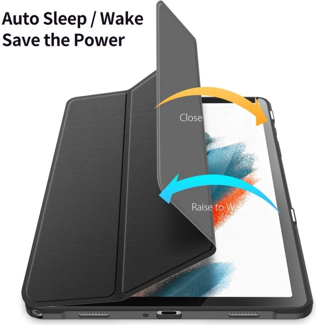 Dux Ducis Toby Series Tablethoes Samsung Galaxy Tab A9+ 11 inch - Zwart - afbeelding 5 van 6