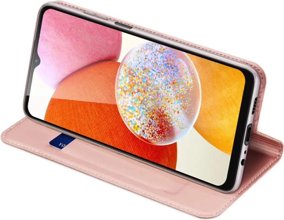 Dux Ducis Skin Pro Portemonnee Samsung Galaxy A14 Roze - afbeelding 6 van 6