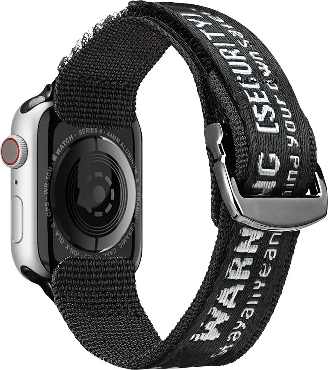 Dux Ducis Outdoor Bandje Apple Watch - 42/44/45/46/49mm - Nylon - Zwart - afbeelding 2 van 6