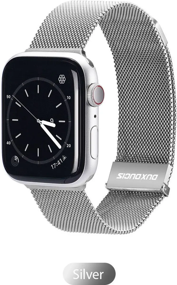 Dux Ducis Geschikt voor Apple Watch 45MM / 44MM / 42MM Bandje Stalen Milanese Zi