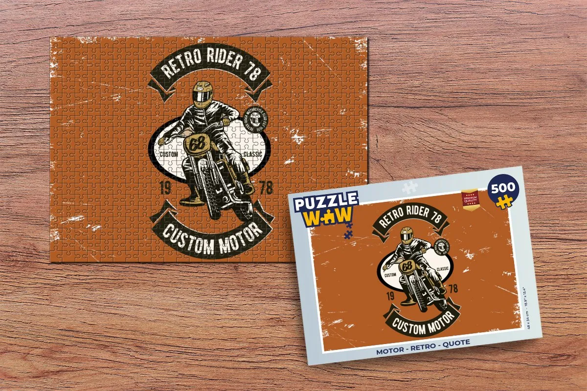 PuzzleWow Retro Quote Legpuzzel 500 Stuks - Multicolor