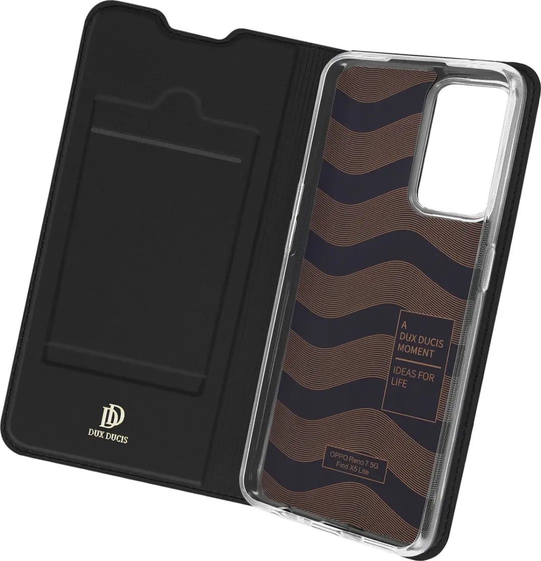 Dux Ducis Skin Pro Oppo Find X5 Lite Hoesje Wallet Book Case Zwart