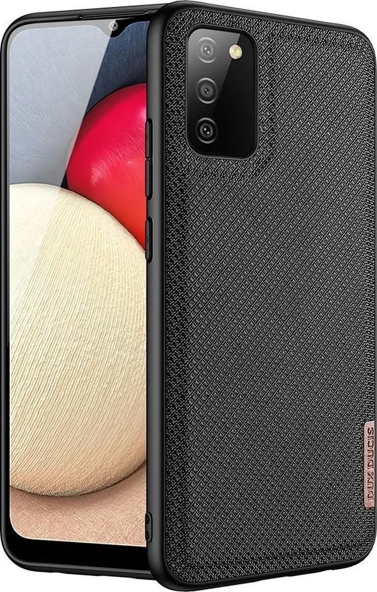 Dux Ducis Fino Series Samsung Galaxy A02s Hoesje Back Cover Zwart