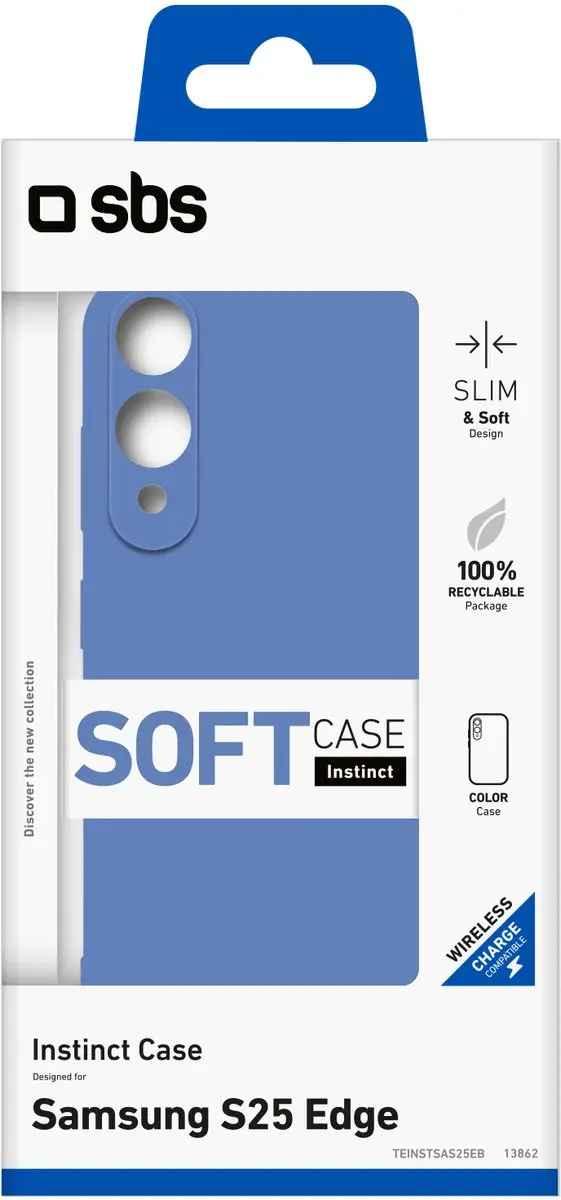 SBS Instinct Case Beschermhoes Samsung Galaxy S25 Edge - Zwart - afbeelding 3 van 4
