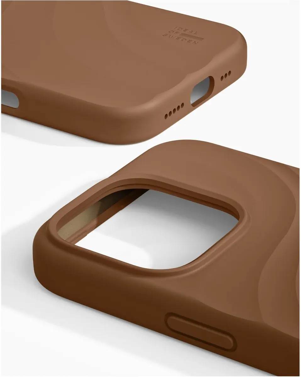 iDeal of Sweden Soft Swirl Silicone Hoes iPhone 16 Pro - Salted Caramel - afbeelding 2 van 4