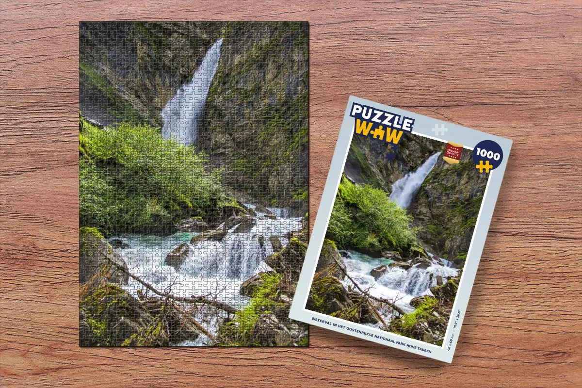PuzzleWow Waterval Hohe Tauern Legpuzzel 1000 Stuks - Multicolor
