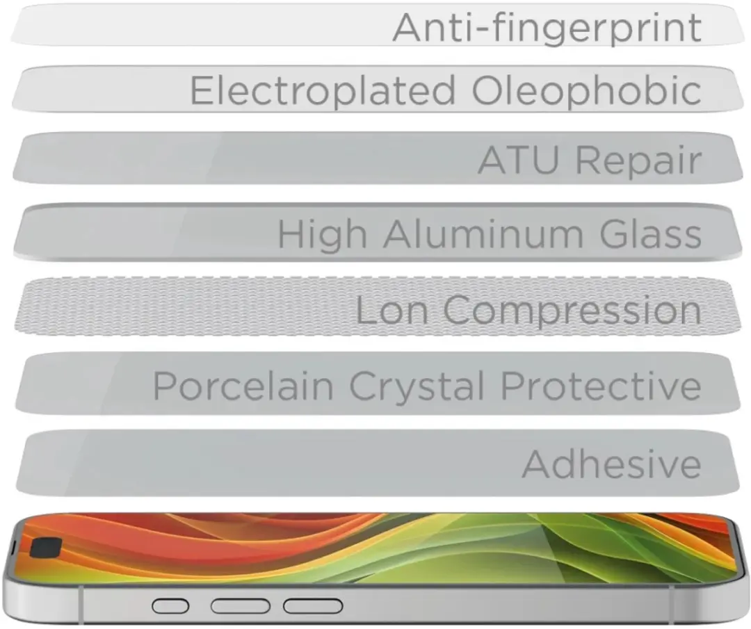 Mobile Origin Oranje Schermbeschermer Reserveglas - iPhone 11 Pro/Xs/X - Transparent