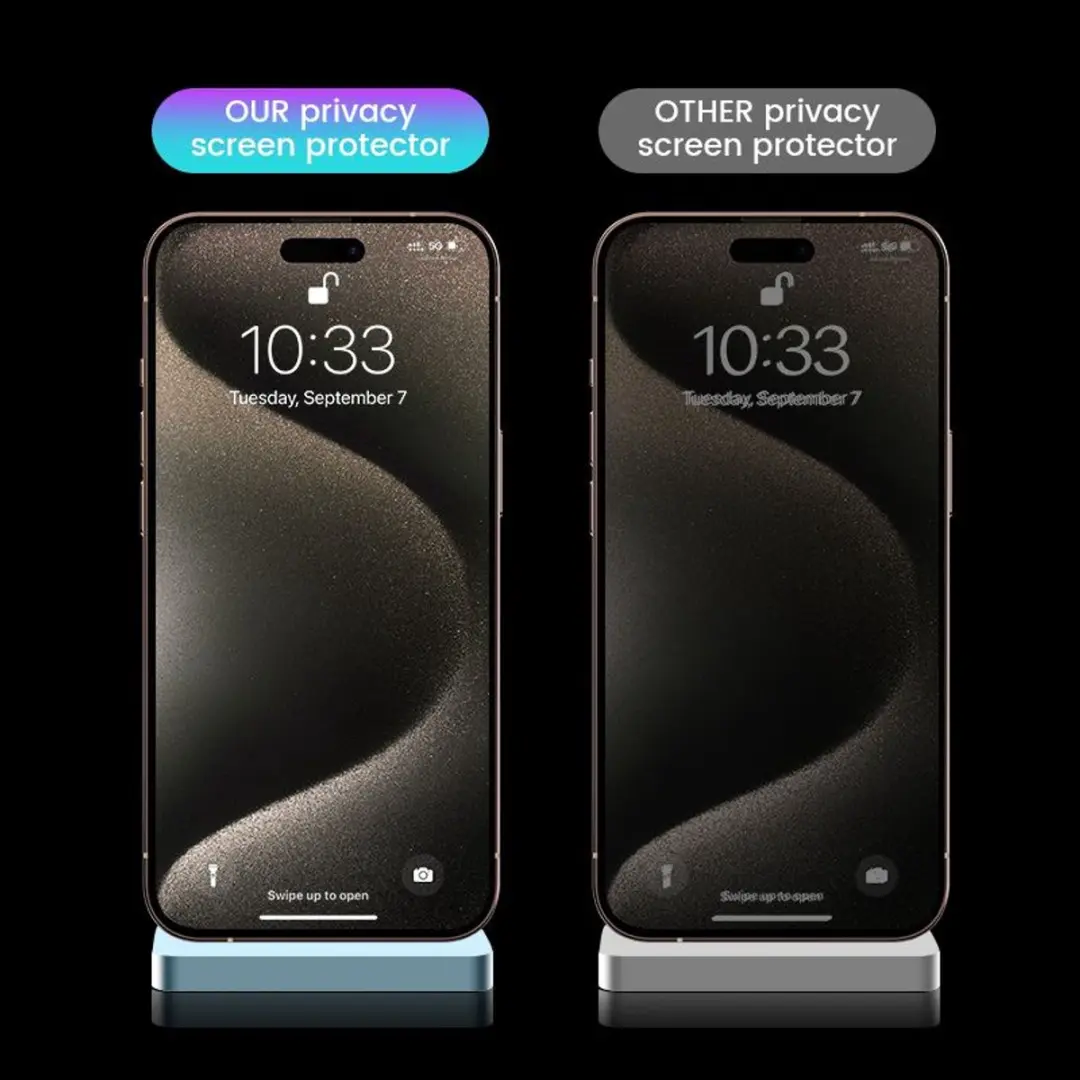 Mobile Origin Privacy Screen Guard iPhone 15 Pro Max - 2 Stuks Transparent
