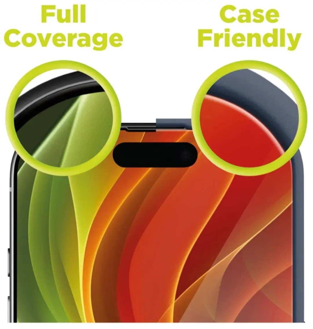 Mobile Origin Oranje Schermbeschermer Reserveglas iPhone 15 Pro - Transparent