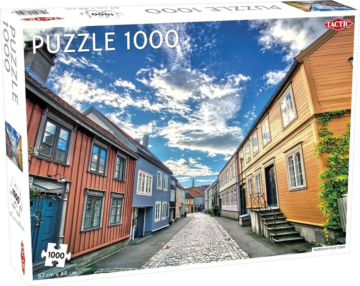 Tactic Puzzel Around the World Trondheim Old Town 1000 Stuks