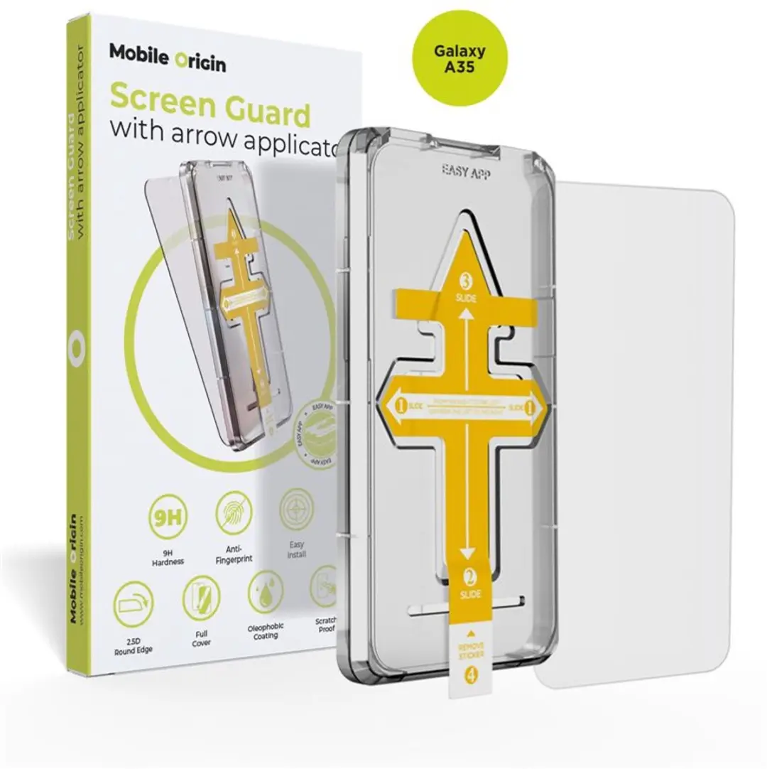 Mobile Origin Schermbeschermer Met Applicator In De Vorm Van Een Pijl