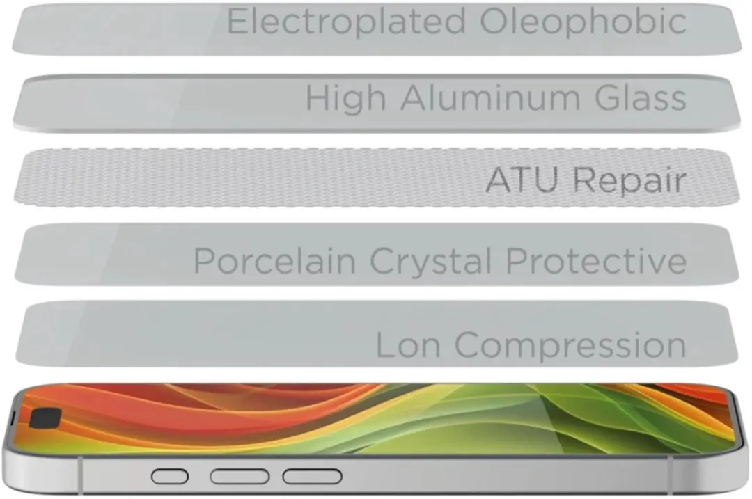 Mobile Origin Gele Schermbeschermer iPhone 16 - Transparent