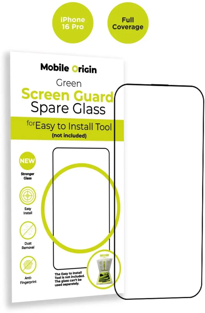 Mobile Origin Schermbeschermer iPhone 16 Pro Reserveglas - Transparent