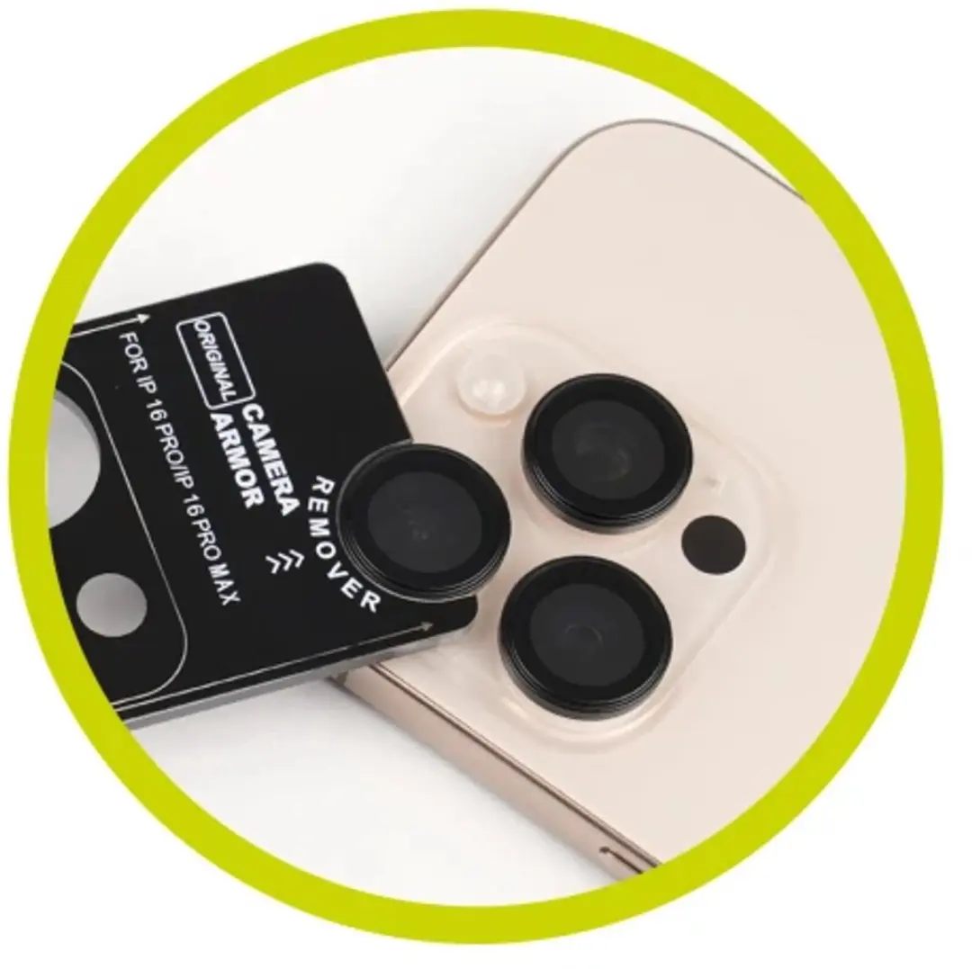 Mobile Origin Easy Lensbeschermers iPhone 15 Pro/Pro Max - Zwart