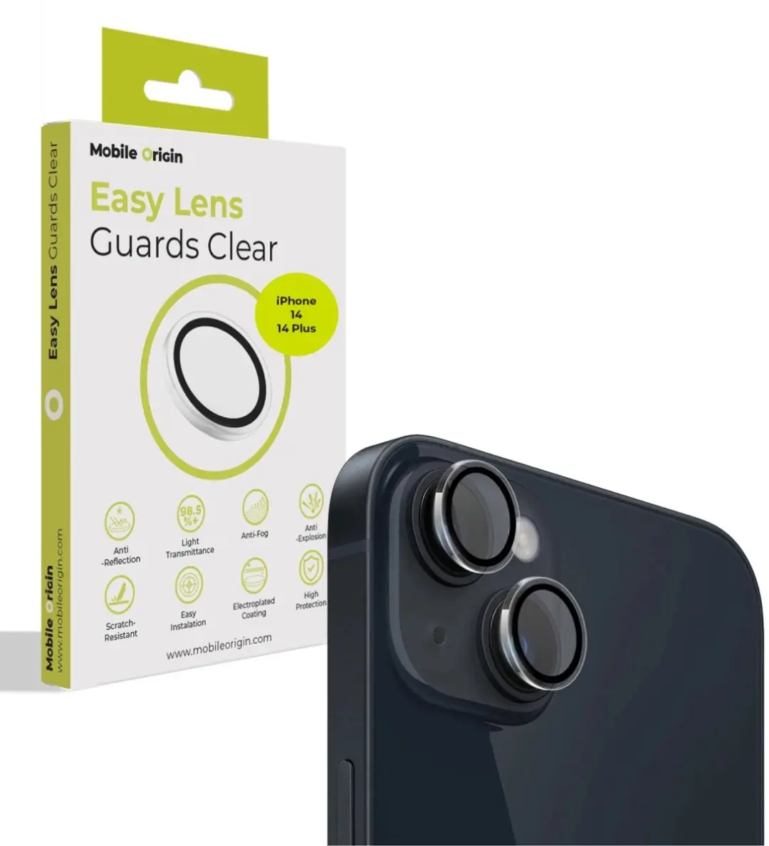 Mobile Origin Easy Lensbeschermers Transparant