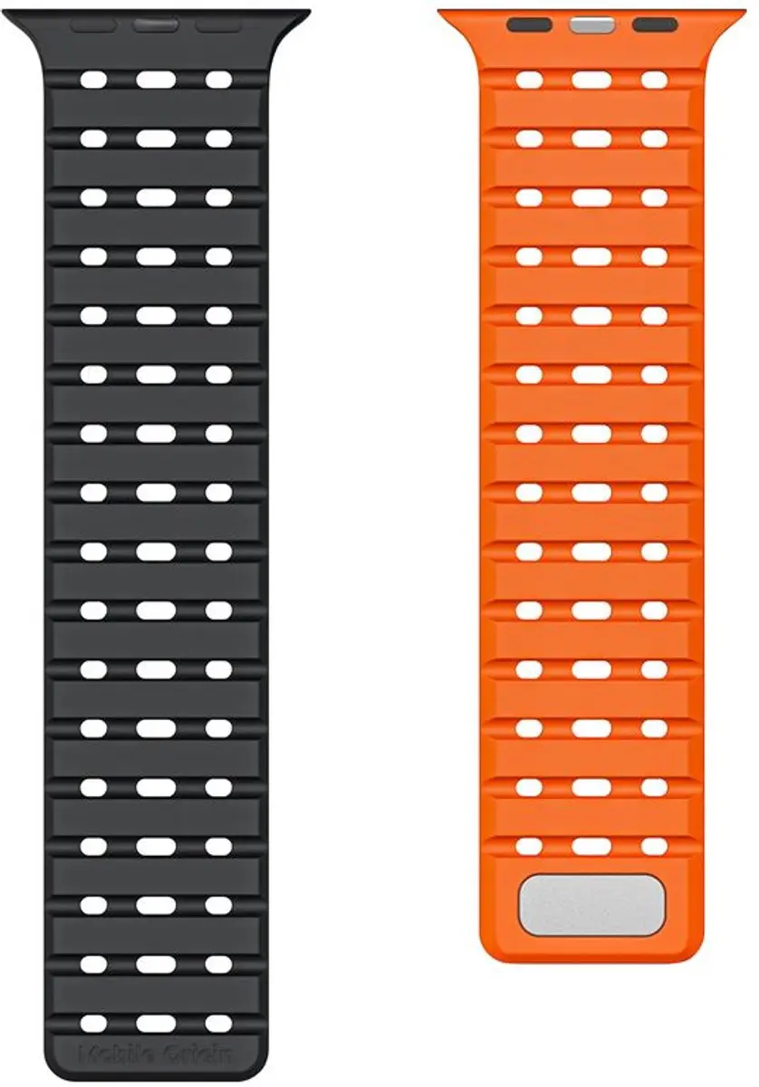 Mobile Origin Magnetische Band - Apple Watch 44-49mm - Zwart/Oranje