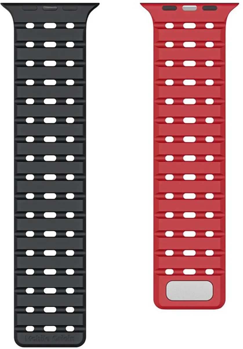 Mobile Origin Magnetische Band - Apple Watch 22mm - Zwart/Rood