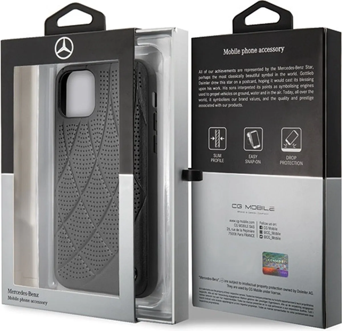 Mercedes-Benz iPhone 12 Mini Hard Case 3700740484074 - Zwart