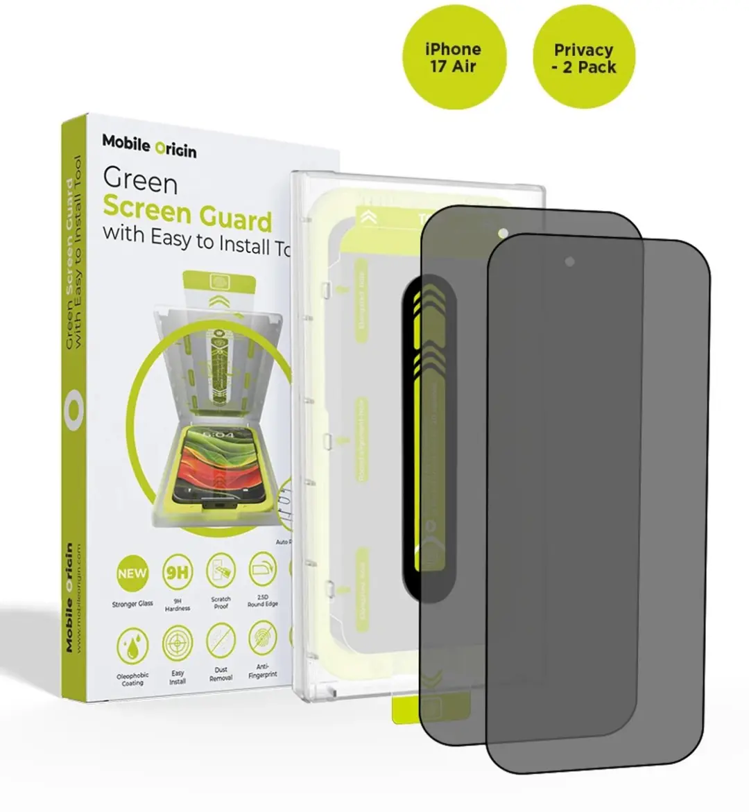 Mobile Origin Screen Guard Privacy Met Handige Applicator, 2 Stuks