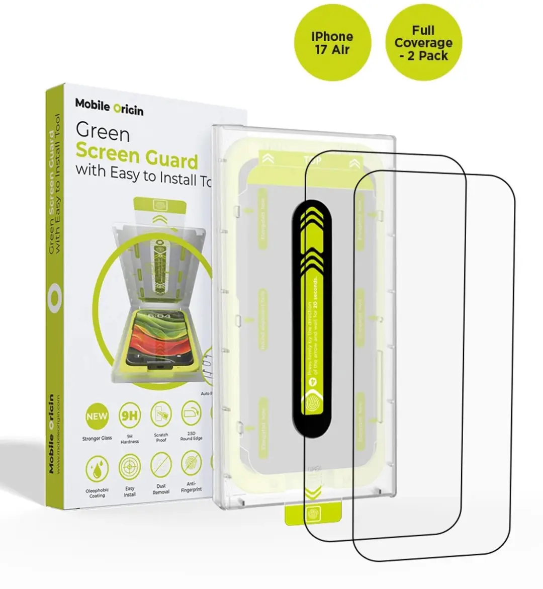 Mobile Origin Schermbeschermer iPhone Air - 2 Stuks - Transparent