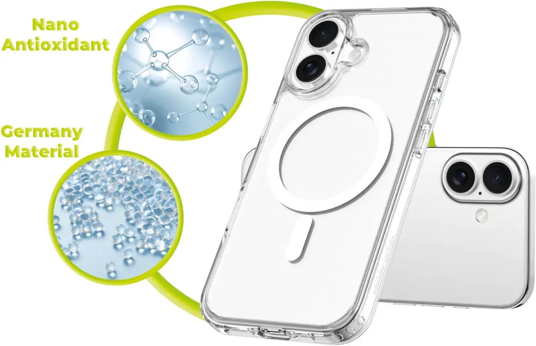 Mobile Origin Hybrid MagSafe Hoesje - iPhone 17 - Transparant - MPN 8594215996255