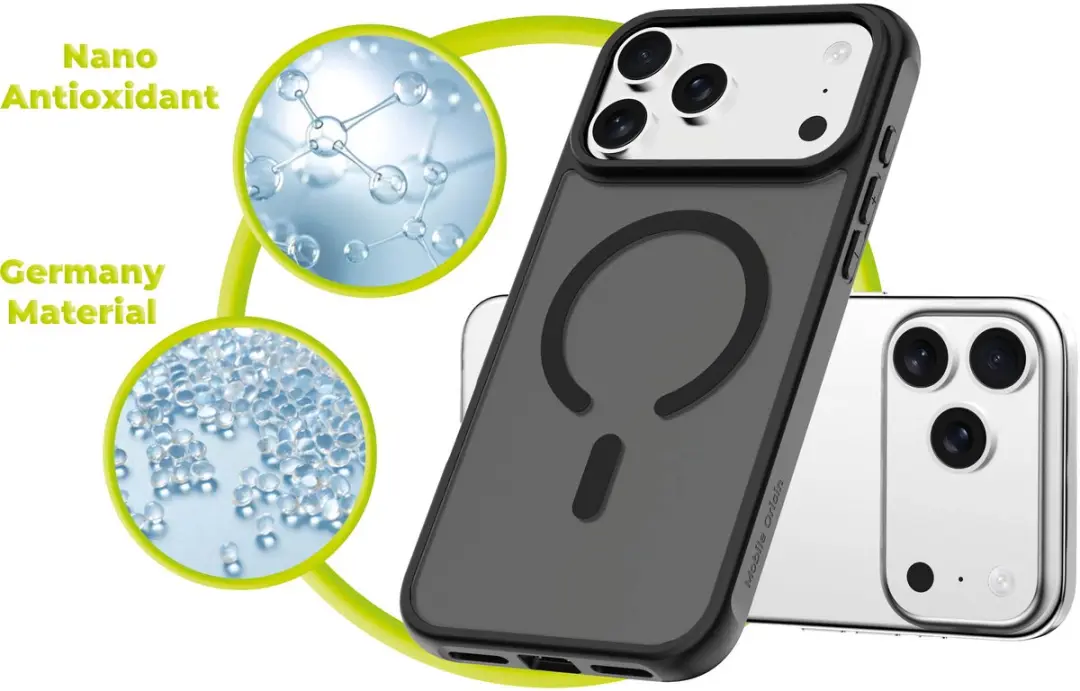 Mobile Origin Hybrid MagSafe Hoes iPhone 17 Pro Max - Matzwart - 8594215996361