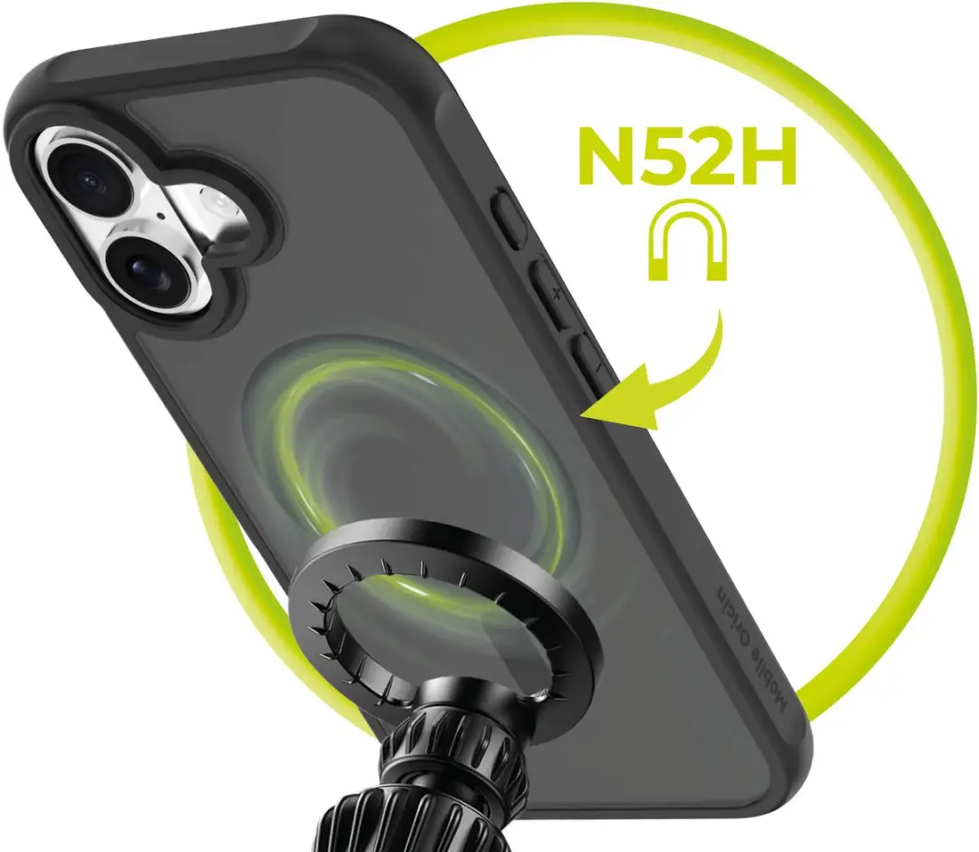Mobile Origin Hybrid MagSafe Hoesje Matzwart - iPhone 16 - 1 Pasje