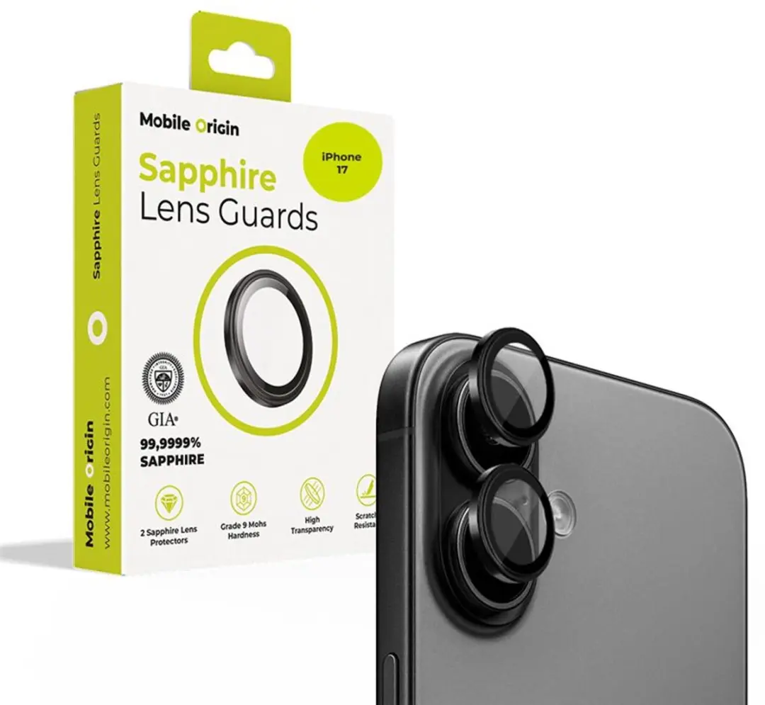 Mobile Origin Saffieren Lensbeschermers Zwart