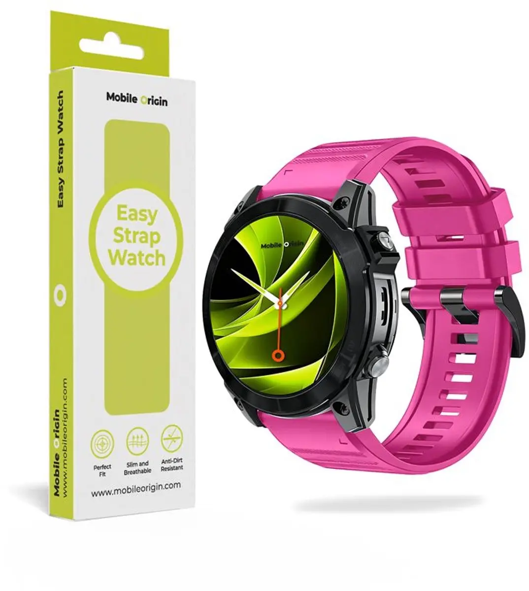 Mobile Origin Easy Strap Siliconen Horlogebandje 20mm