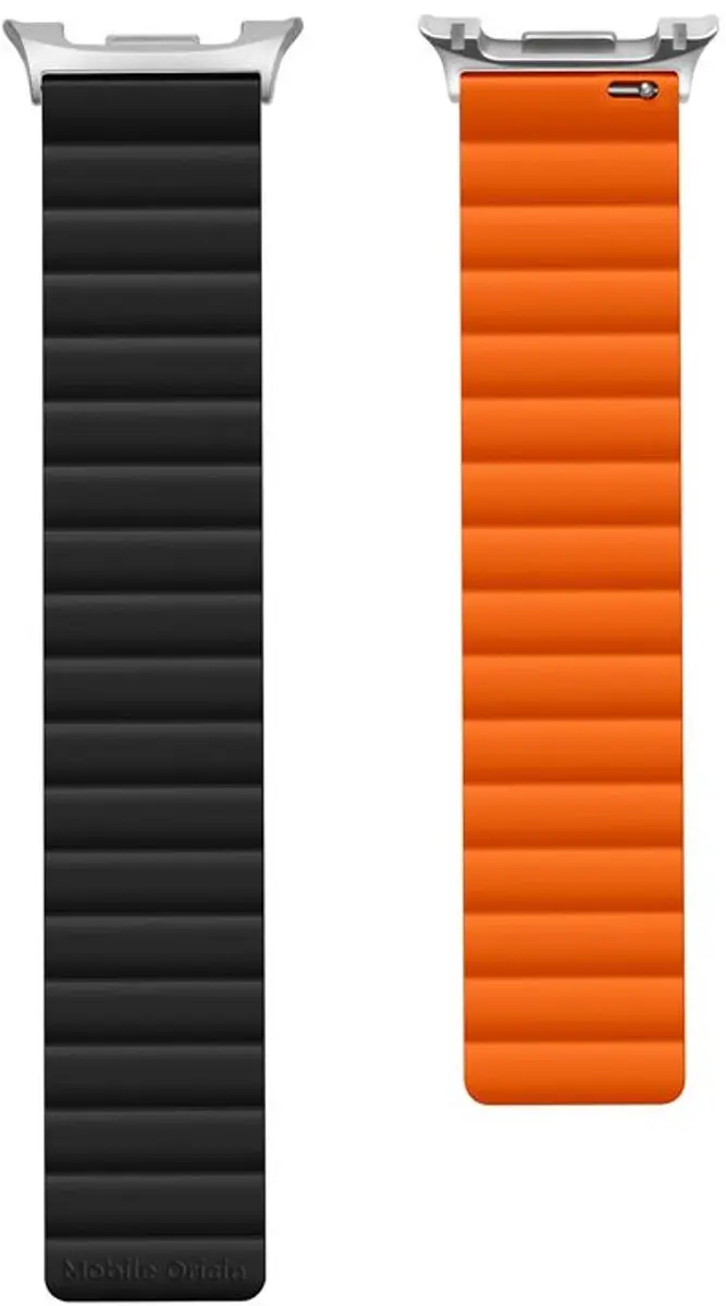 Mobile Origin Easy Strap Magnetic Galaxy Watch 8 - Zwart/Oranje - afbeelding 6 van 6
