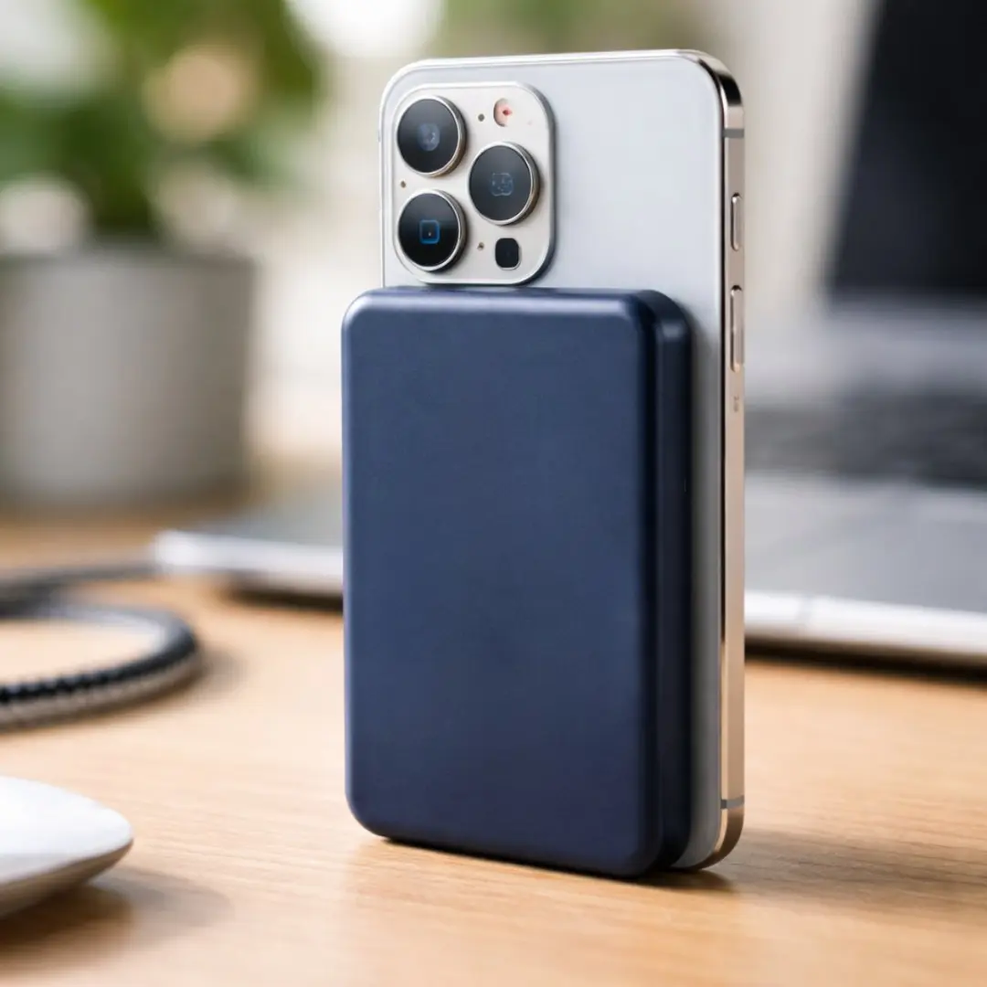 Grundig Powerbank 5000mAh - MagSafe Blauw - afbeelding 3 van 5