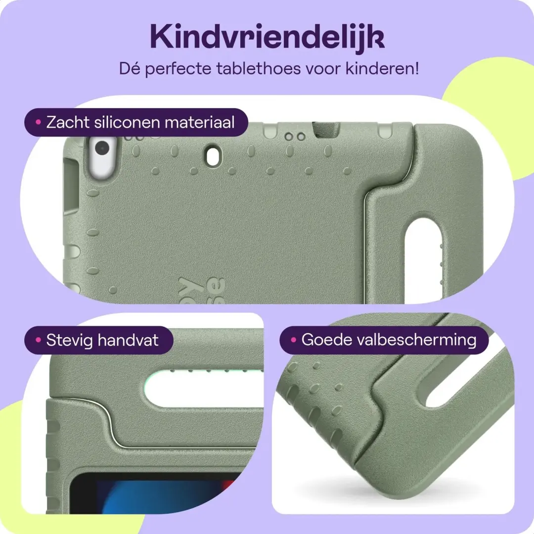 HappyCase Kinder Tablethoes Samsung Galaxy Tab A11/A9 Plus - Khaki - afbeelding 2 van 6