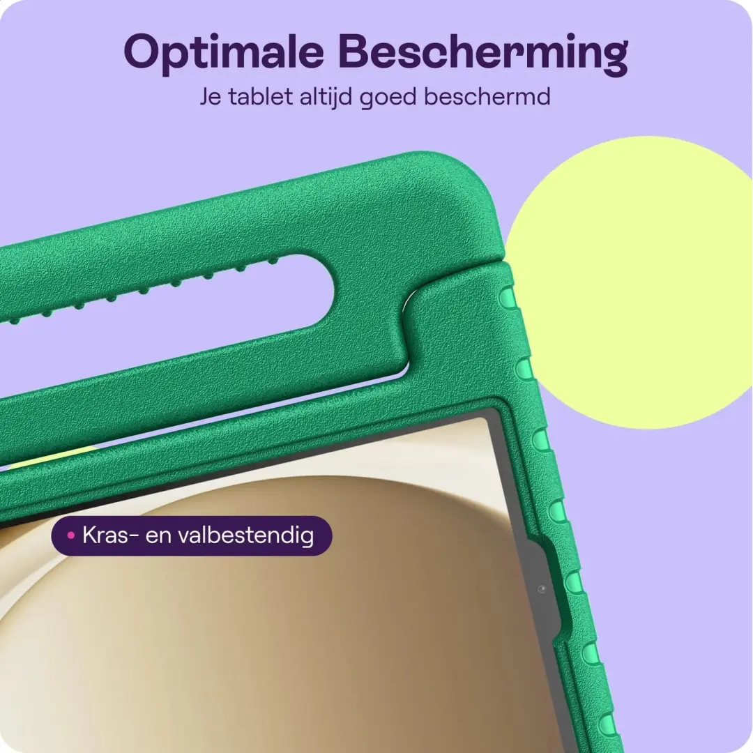 HappyCase Kinder Tablethoes Samsung Galaxy Tab A11/A9 Plus - Donker Groen - afbeelding 2 van 6