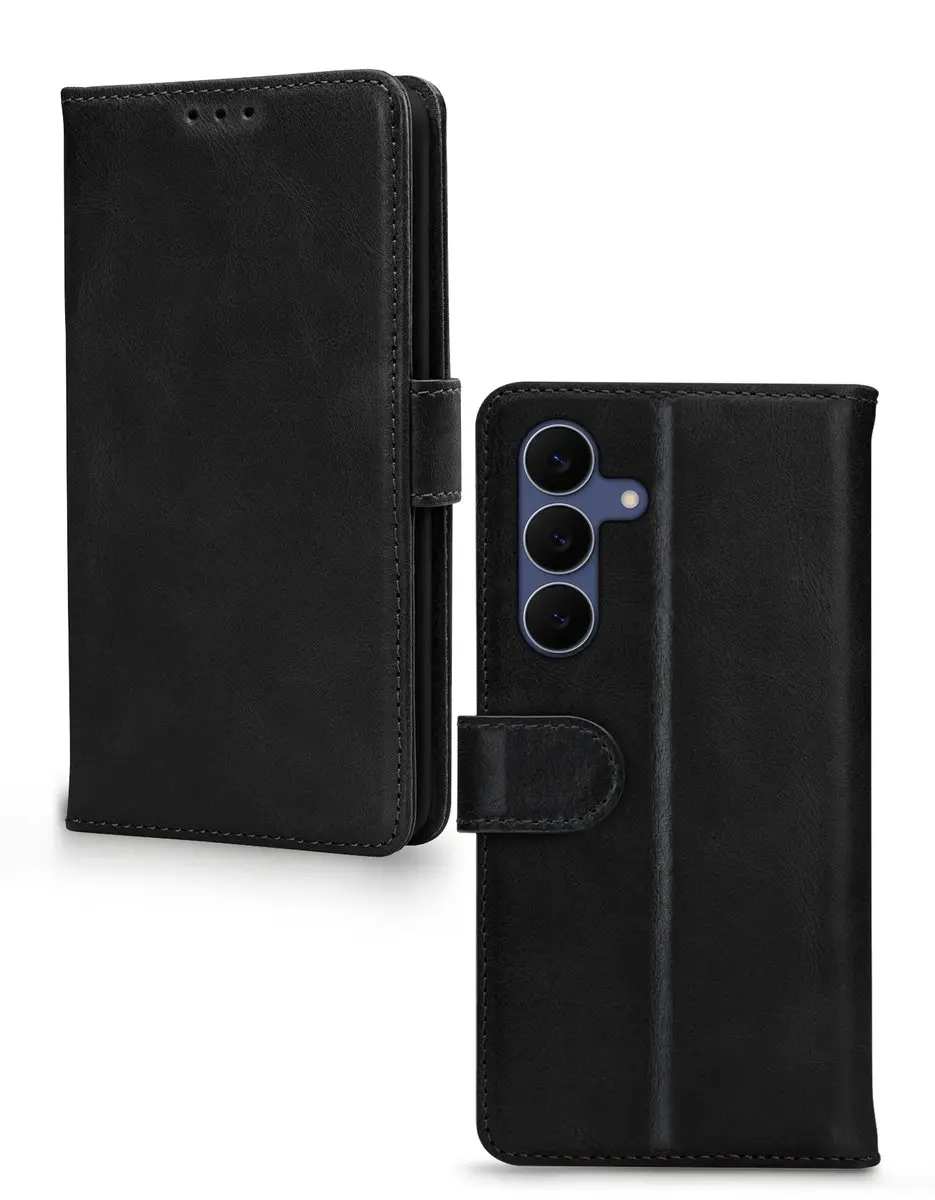 Mobilize Telefoonhoesje geschikt voor Samsung Galaxy S26 FE Hoesje Echt Leer