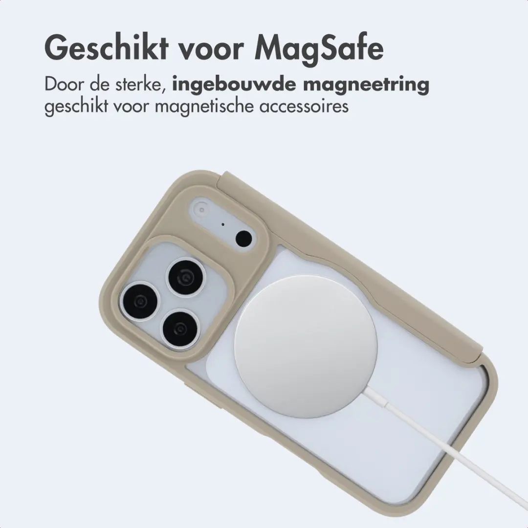 Imoshion Hoesje iPhone 18/17 Pro Beige - MagSafe - 2 Pasjes - afbeelding 5 van 6