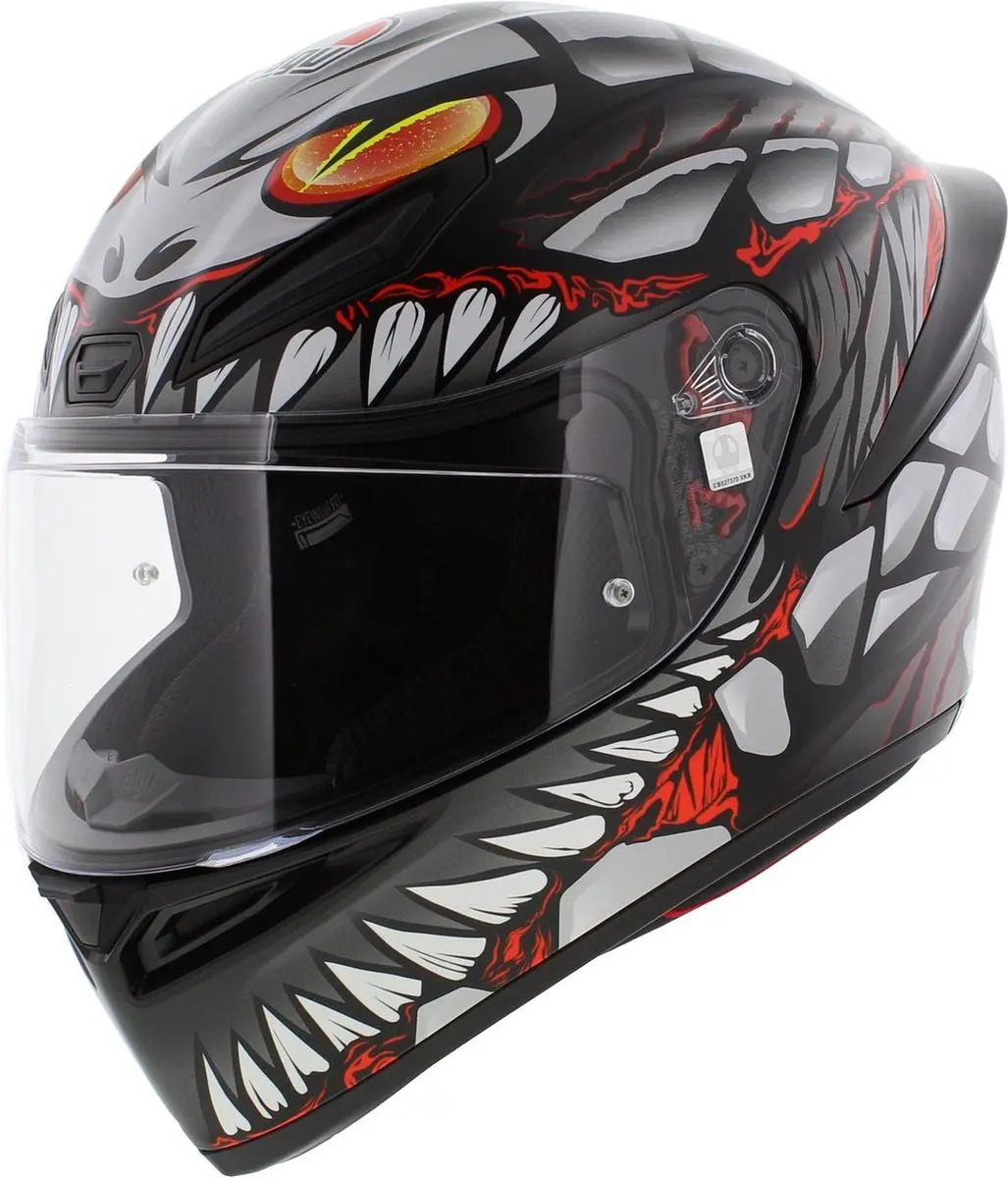 AGV K1 S LYZARD MATT BLACK/GREY/RED