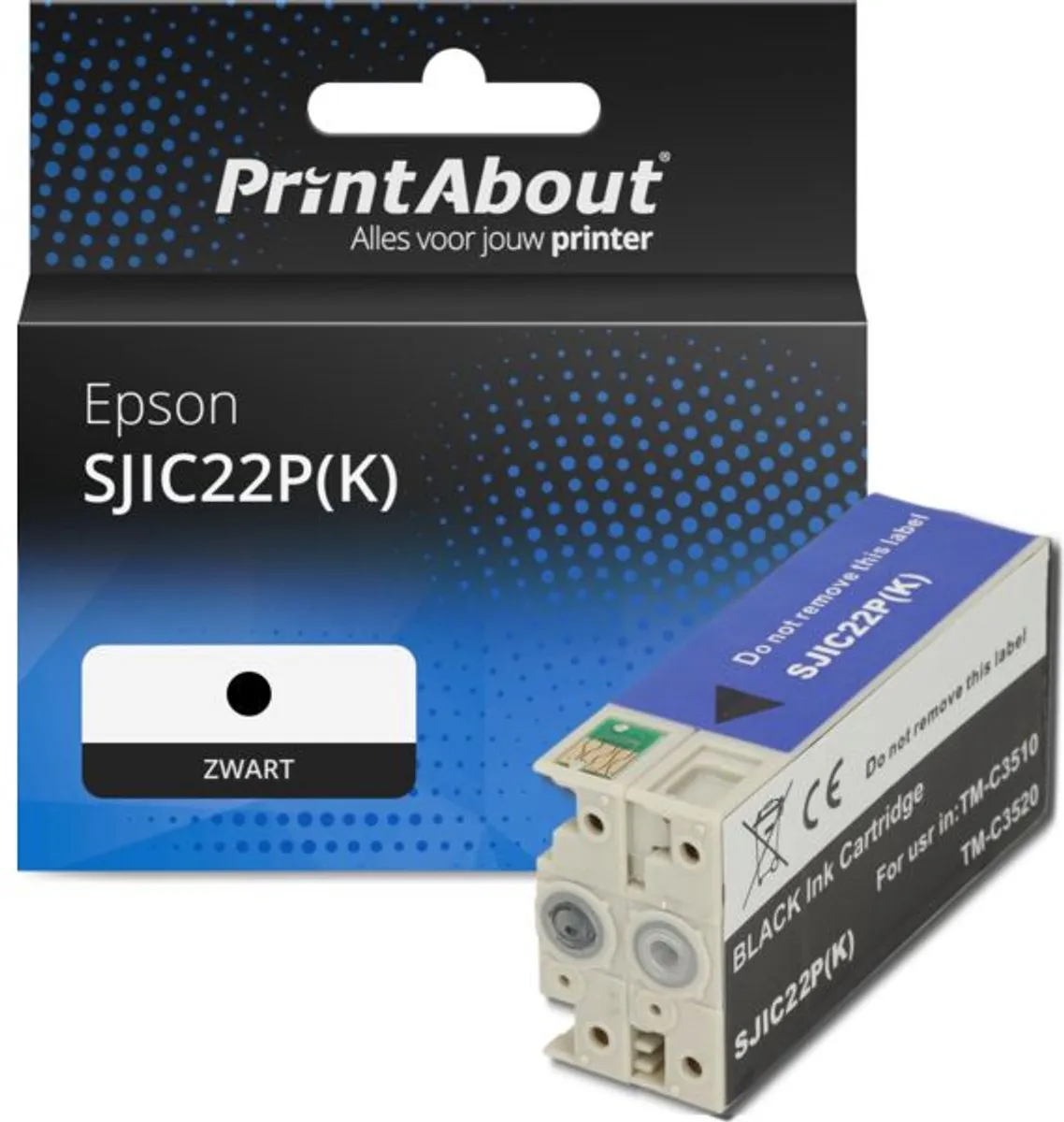 PrintAbout SJIC22P(K) Inktcartridge Zwart