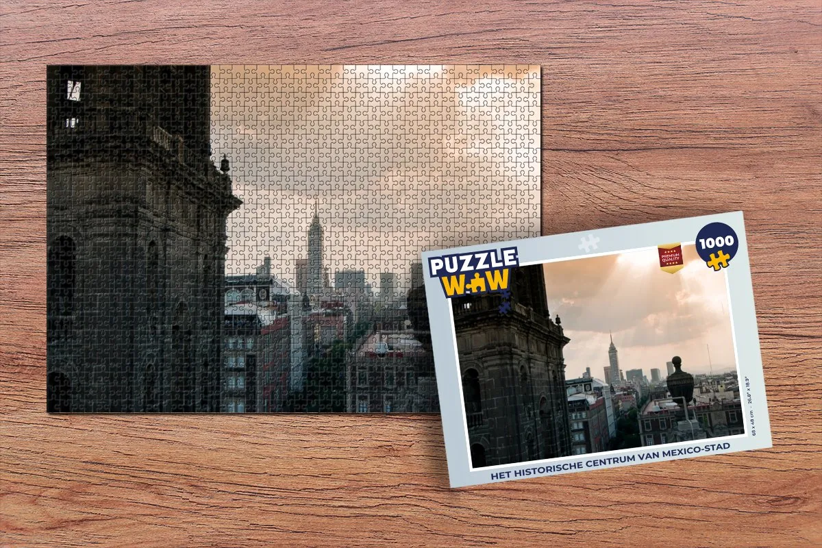 PuzzleWow Het Historische Centrum van Mexico-Stad Legpuzzel 1000 Stuks - Multicolor