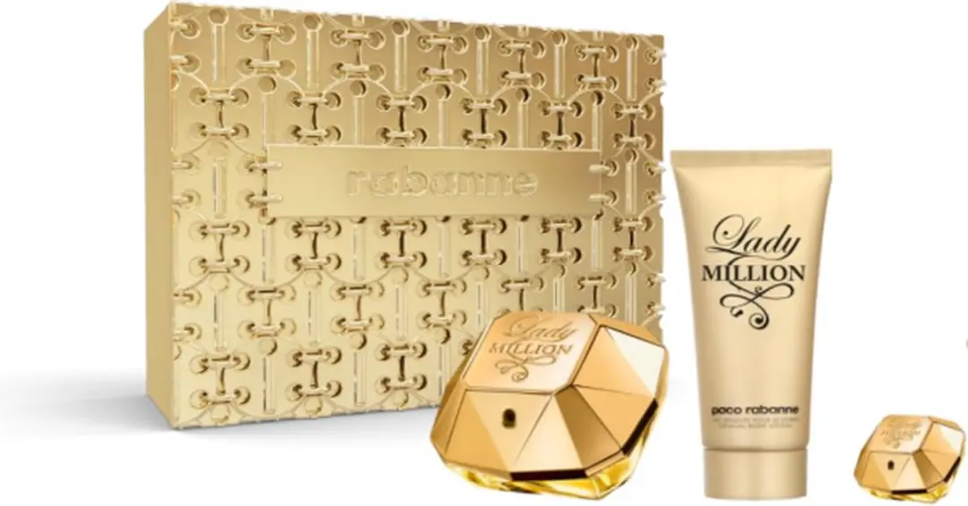 Paco Rabanne Lady Million Eau De Parfum Spray 80ml + Body Lotion 100 ml + Eau de