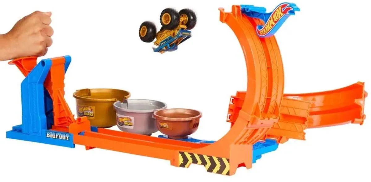 Hot Wheels Monstertrucks Loopen en Draaien Trofee JBX64 - Speelgoedtruck - afbeelding 3 van 6