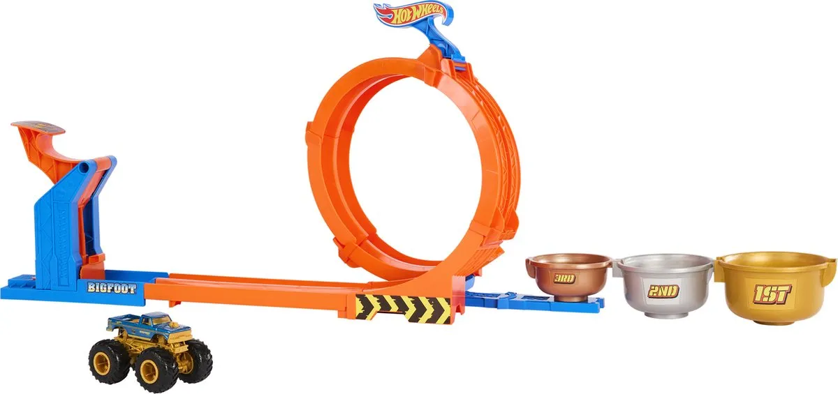 Hot Wheels Monstertrucks Loopen en Draaien Trofee JBX64 - Speelgoedtruck - afbeelding 4 van 6