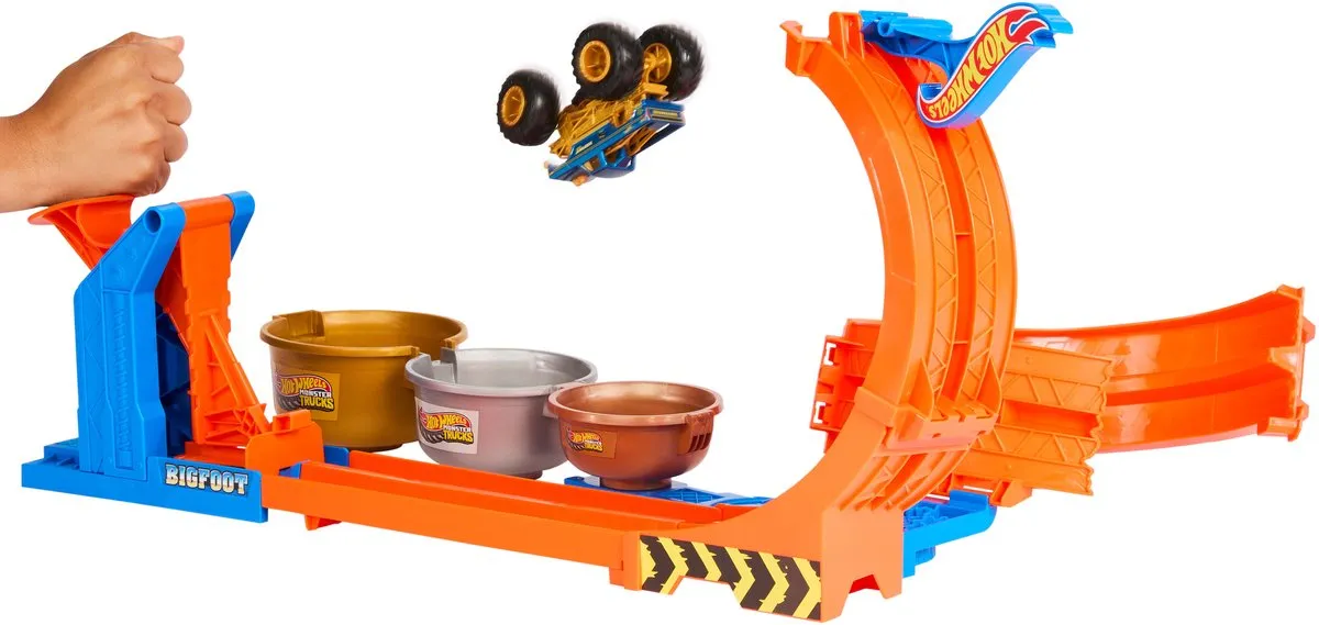 Hot Wheels Monstertrucks Loopen en Draaien Trofee JBX64 - Speelgoedtruck - afbeelding 5 van 6